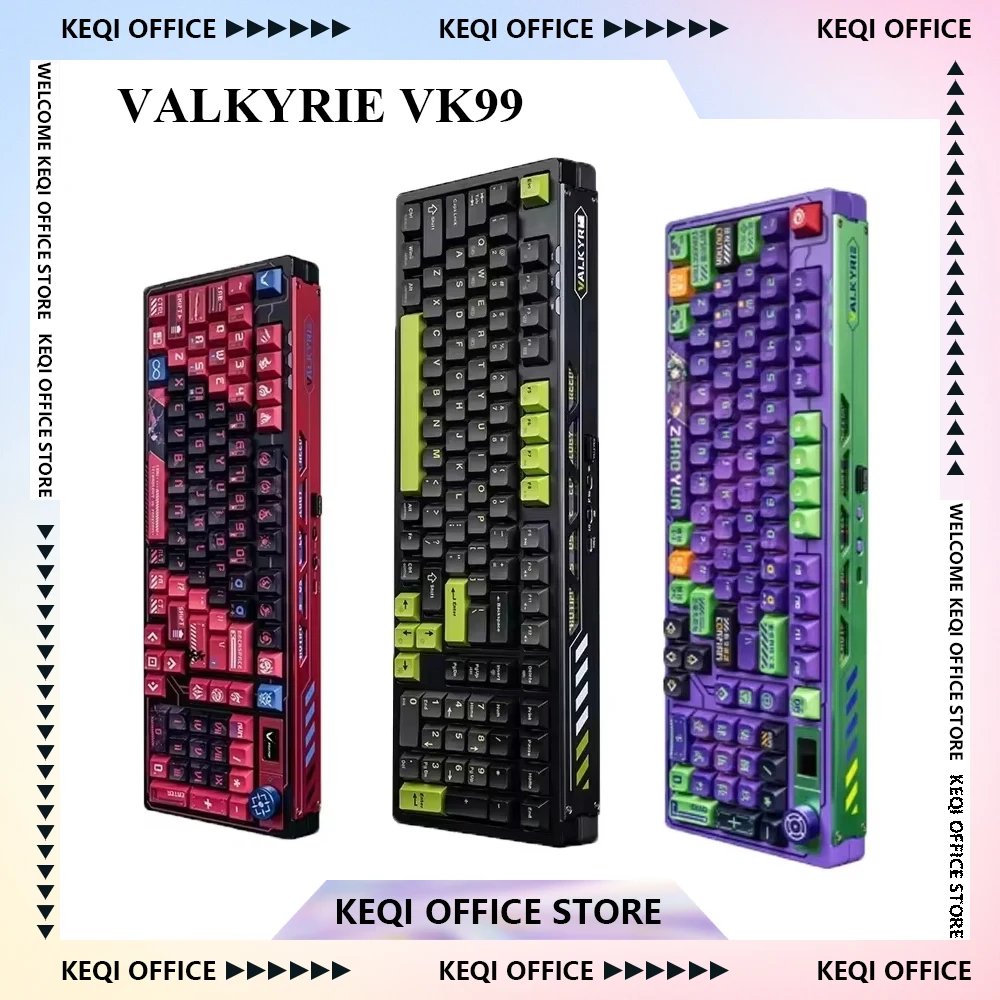 Gaming Keyboard Hot Swappable - VALKYRIE VK99 คีย์บอร์ด RGB ไร้สายบลูทูธ 2.4G