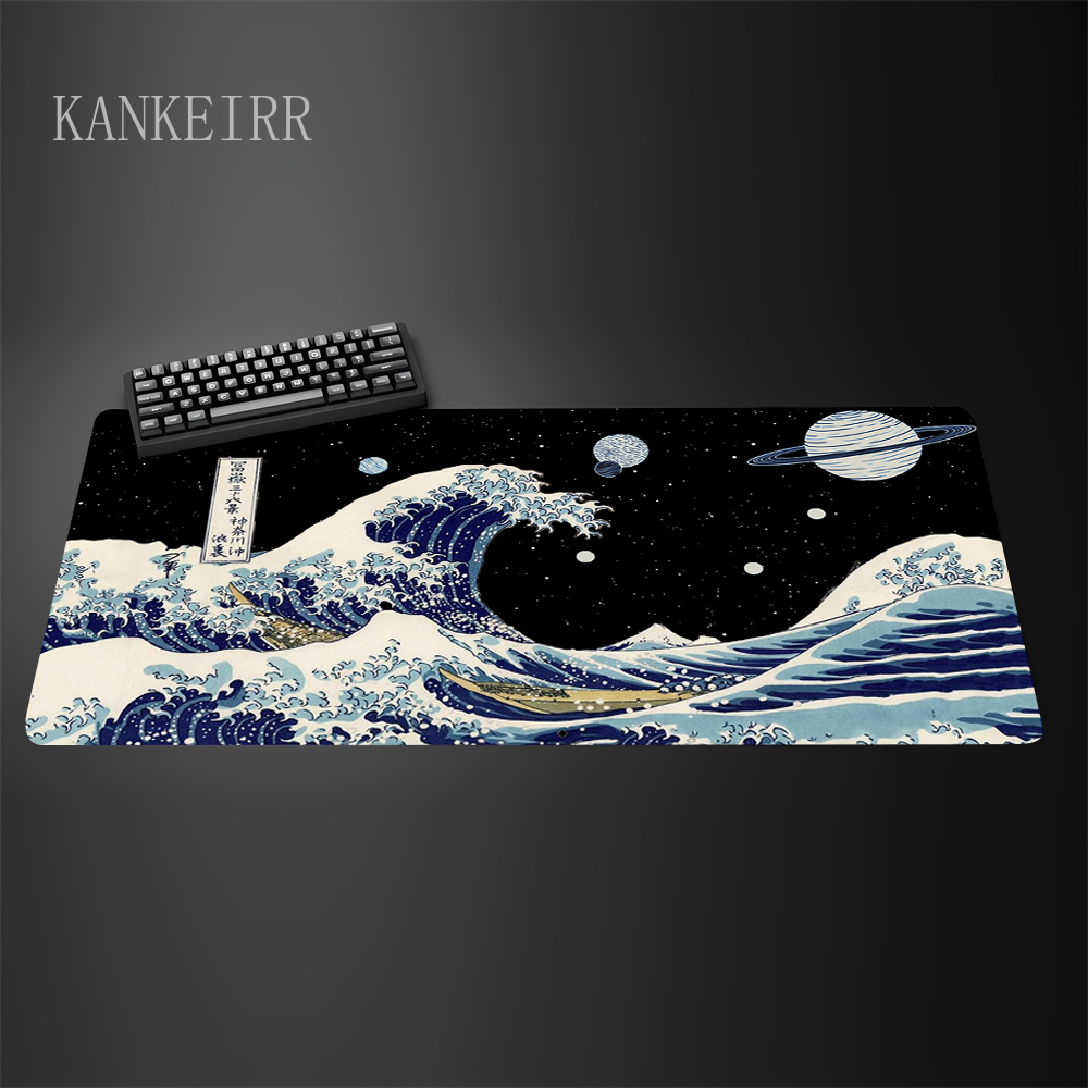 Keyboard Mouse Bundle Gaming - คอมพิวเตอร์ Art Mouse Pad คลื่นที่ยิ่งใหญ่ของ Kanagawa