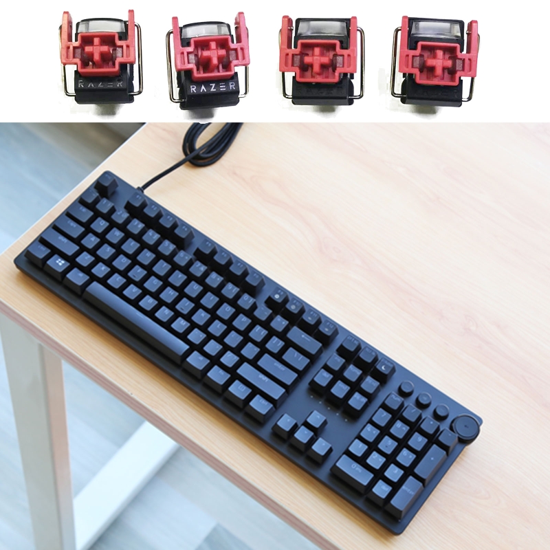 Gaming Keyboard Hot Swappable - 4 ชิ้น V2 เงียบ Liner สีแดง