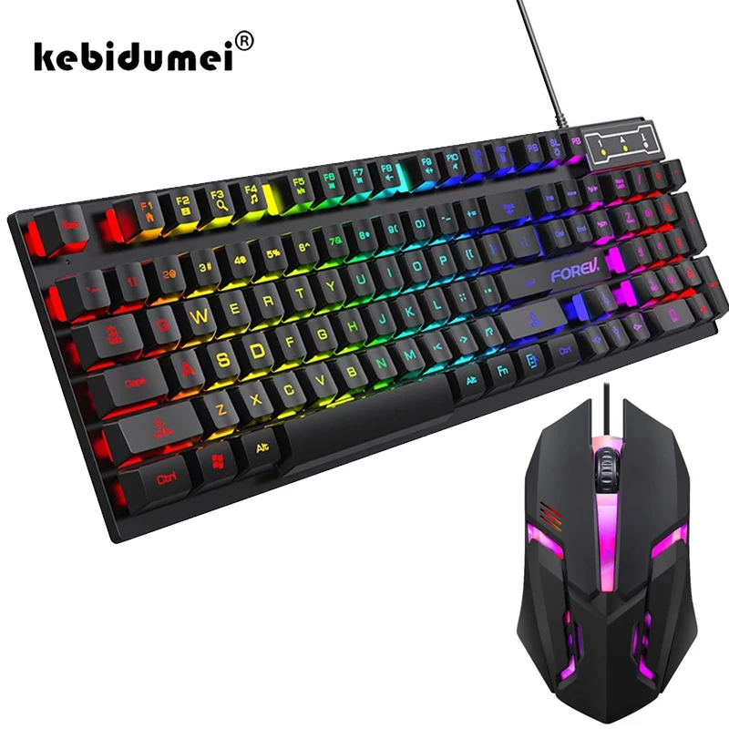 Gaming Keyboard Mouse And Headset Combo - 104 คีย์แบ็คไลท์คีย์บอร์ดแบบมีสายคีย์บอร์ดสำหรับเล่นเกมกันน้ำคีย์บอร์ดเรืองแสงและชุดเมาส์สำหรับเกมเมอร์พีซีแล็ปท็อปสำนักงาน