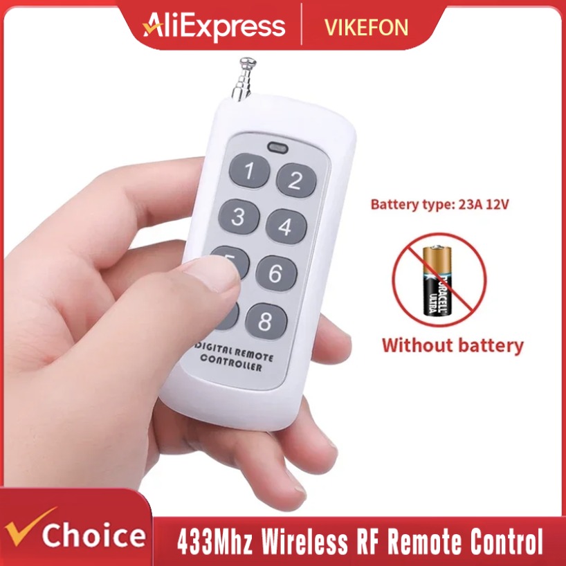 Switch Opener Tool - รีโมทคอนโทรลไร้สาย RF 433Mhz 1527 รหัสเรียนรู้ 8