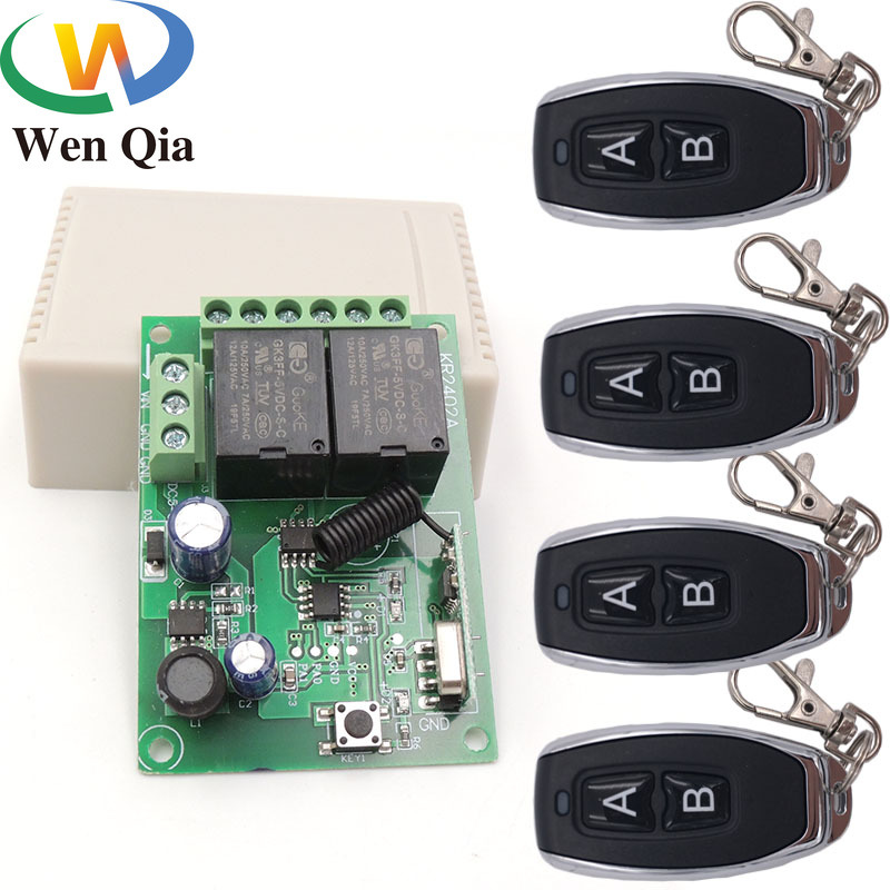 Switch Opener Tool - 433MHz รีโมทคอนโทรลไร้สาย DC6V 12V 24V 2CH