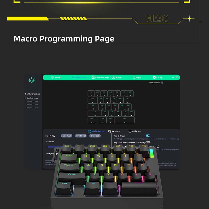 คีย์บอร์ดเกมมิ่งแบบกลไก HE30 2 - Gaming Keyboard Magnetic Switches บทวิจารณ์และราคา