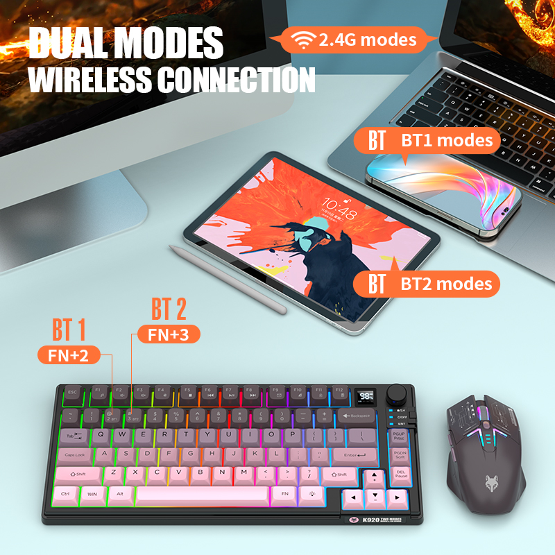 ชุดคีย์บอร์ดและเมาส์เกมมิ่งไร้ - Gaming Keyboard Mouse Combo บทวิจารณ์และราคา