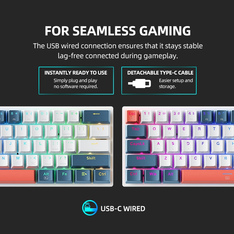 คีย์บอร์ดกลไกขนาดเล็ก Machenik - Gaming Keyboard Hot Swappable บทวิจารณ์และราคา