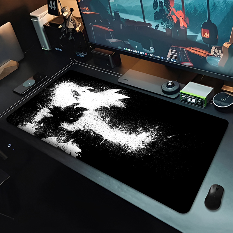 แผ่นรองเมาส์อนิเมะ DBZ สีดำ ลา - Gaming Keyboard Best บทวิจารณ์และราคา