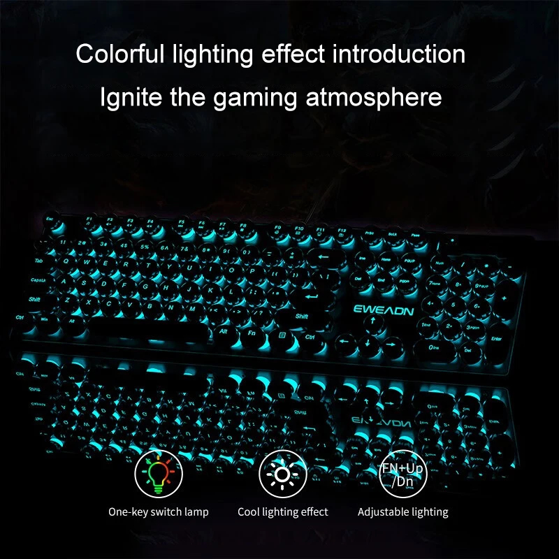 ชุดคีย์บอร์ดและเมาส์สไตล์เรโทร - Gaming Keyboard No Rgb บทวิจารณ์และราคา