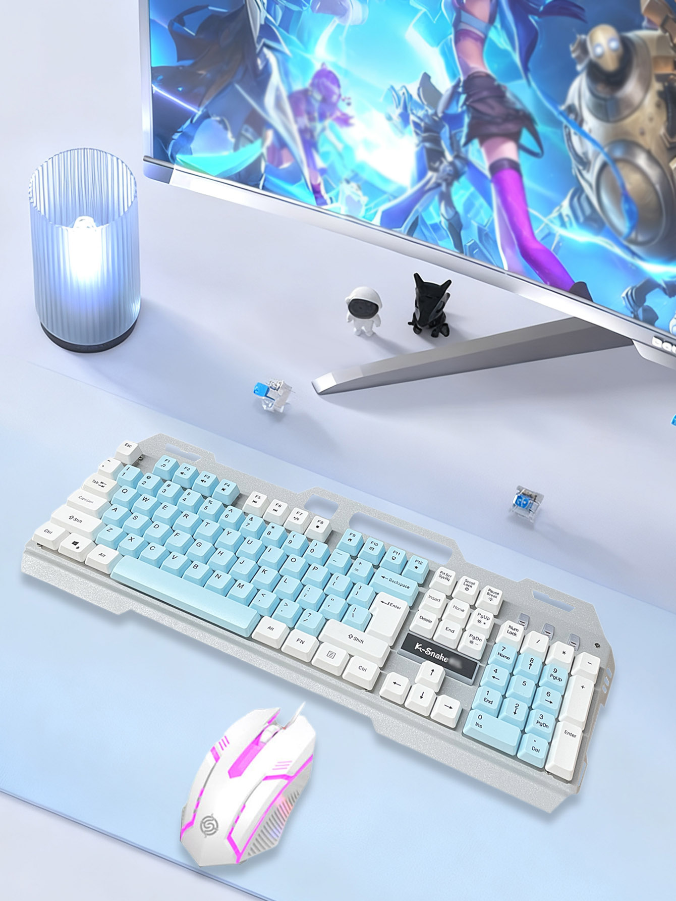 ชุดคีย์บอร์ดและเมาส์แบบมีสาย K - Gaming Keyboard Not Working บทวิจารณ์และราคา