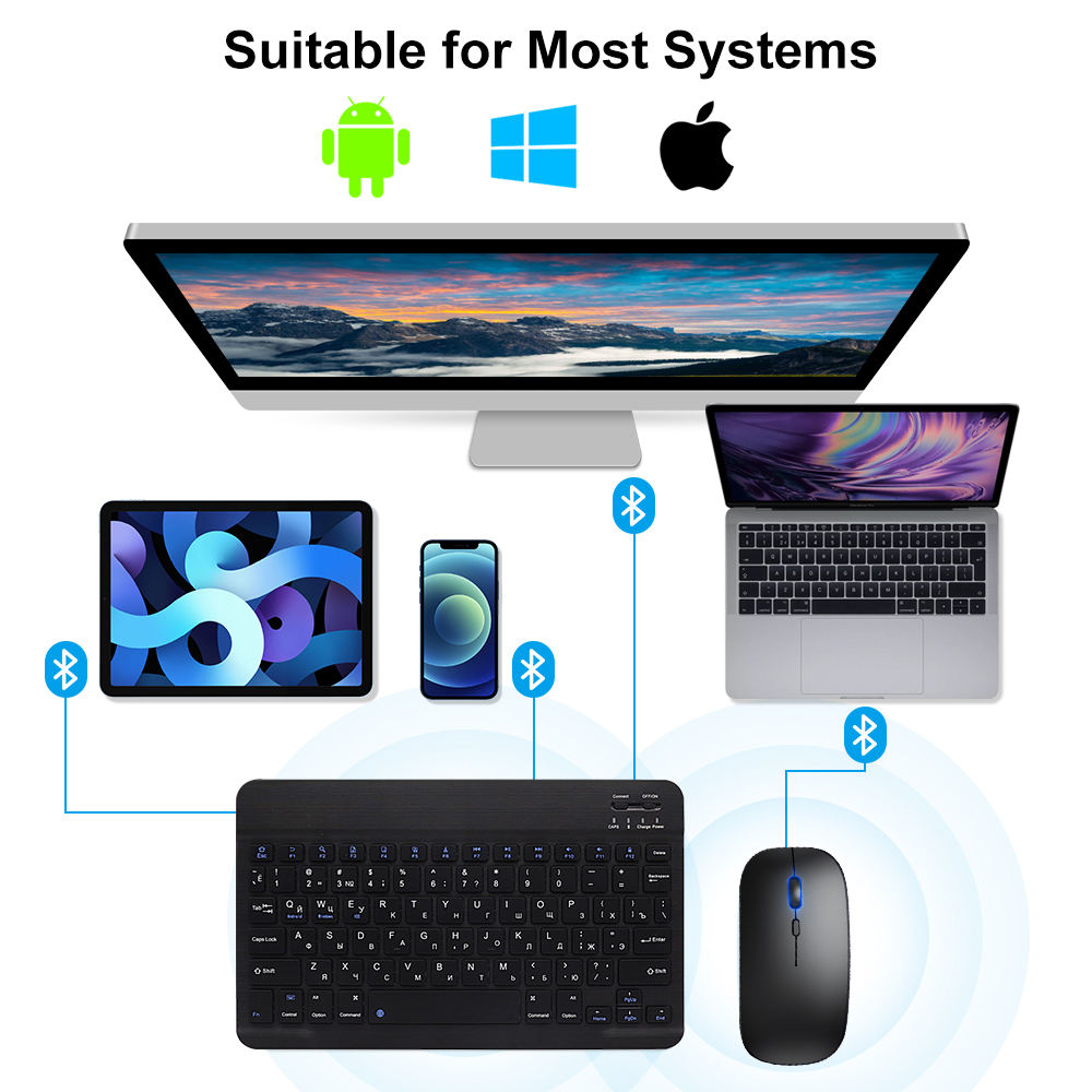 คีย์บอร์ดบลูทูธและเมาส์สําหรับ - Gaming Keyboard Mouse Combo บทวิจารณ์และราคา