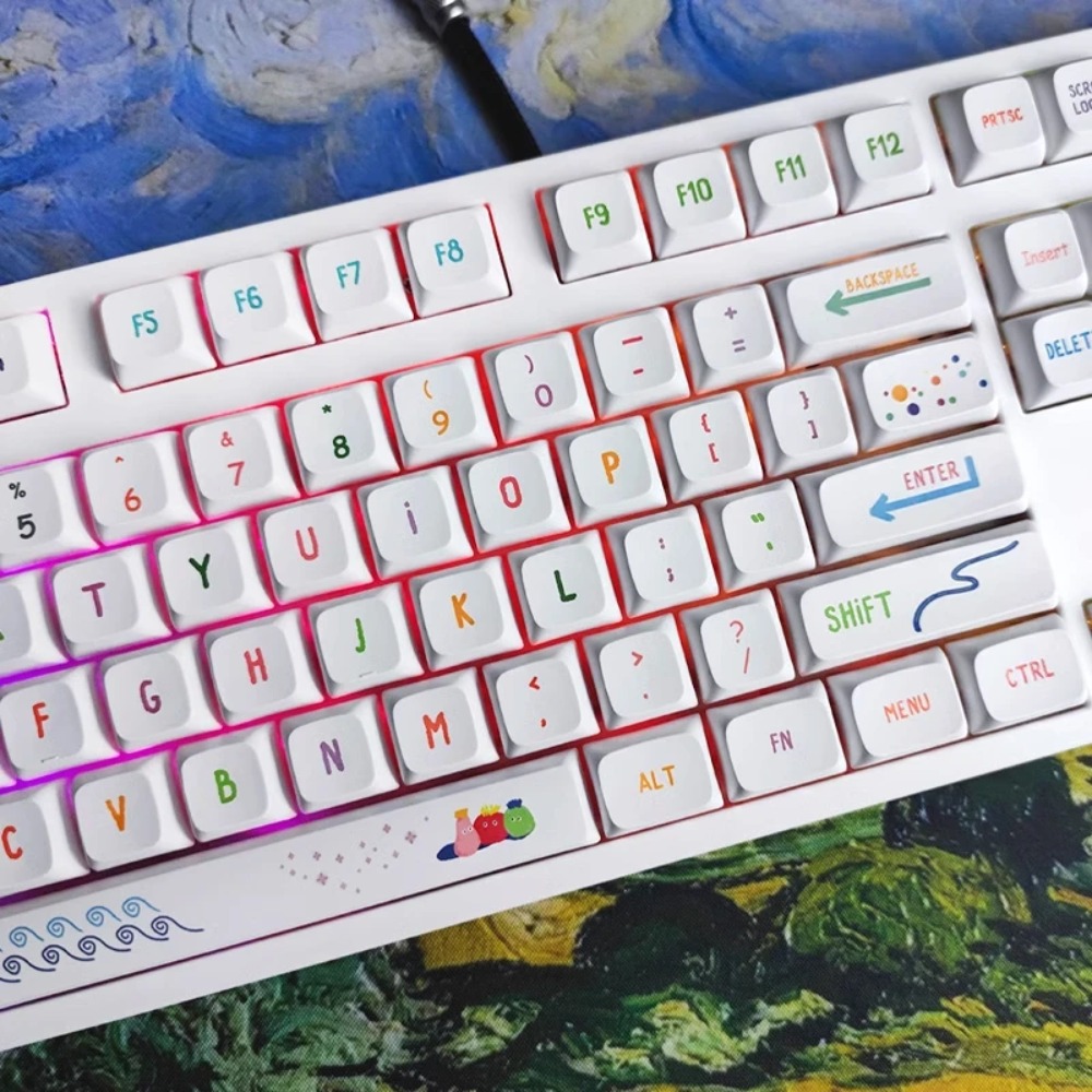 ปุ่มกดศิลปะฤดูร้อนที่มีชีวิตชี - Gaming Keyboard Tkl บทวิจารณ์และราคา