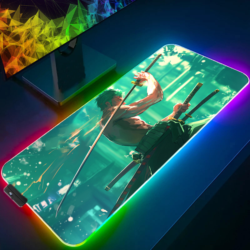 ONE PIECE Zoro Mouse Pad RGB อ - Gaming Keyboard Best บทวิจารณ์และราคา