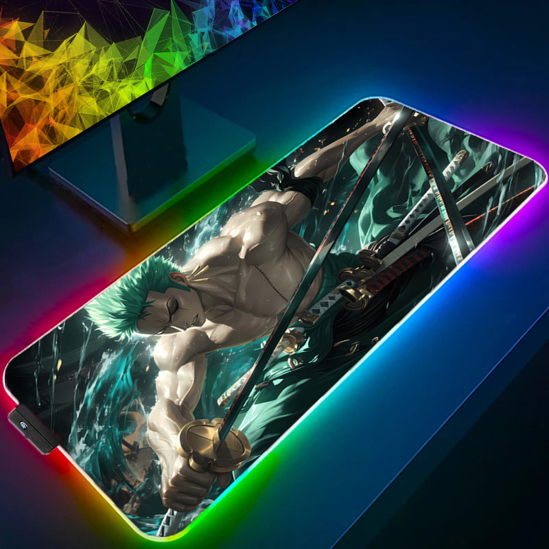 ONE PIECE Zoro Mouse Pad RGB อ - Gaming Keyboard Best บทวิจารณ์และราคา