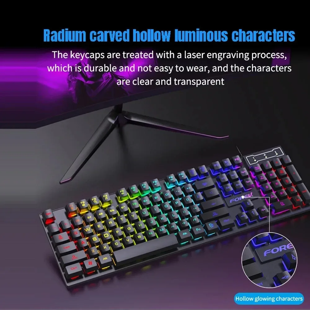 104 คีย์แบ็คไลท์คีย์บอร์ดแบบมี - Gaming Keyboard Mouse And Headset Combo บทวิจารณ์และราคา