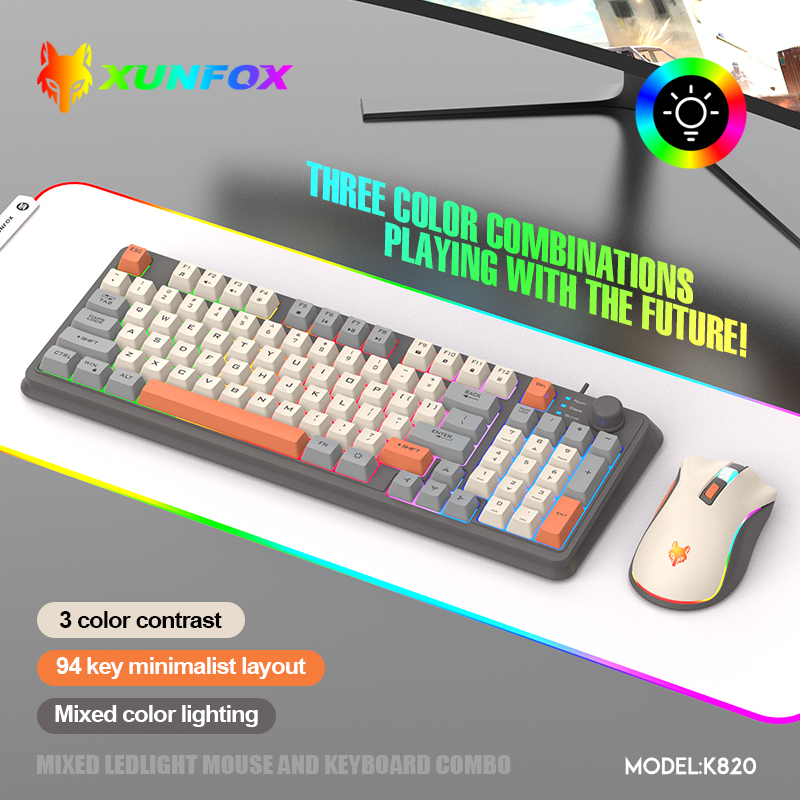 K820 USB เกมคีย์บอร์ดเมาส์ชุด  - Gaming Keyboard Mouse Combo บทวิจารณ์และราคา