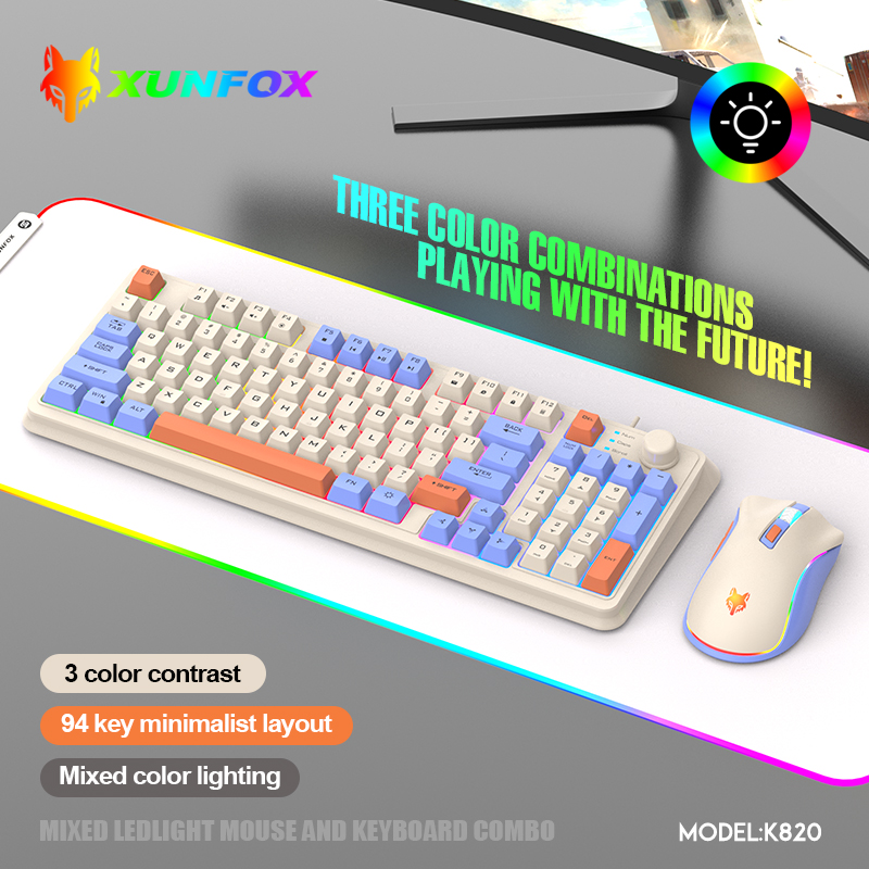 K820 USB เกมคีย์บอร์ดเมาส์ชุด  - Gaming Keyboard Mouse Combo บทวิจารณ์และราคา