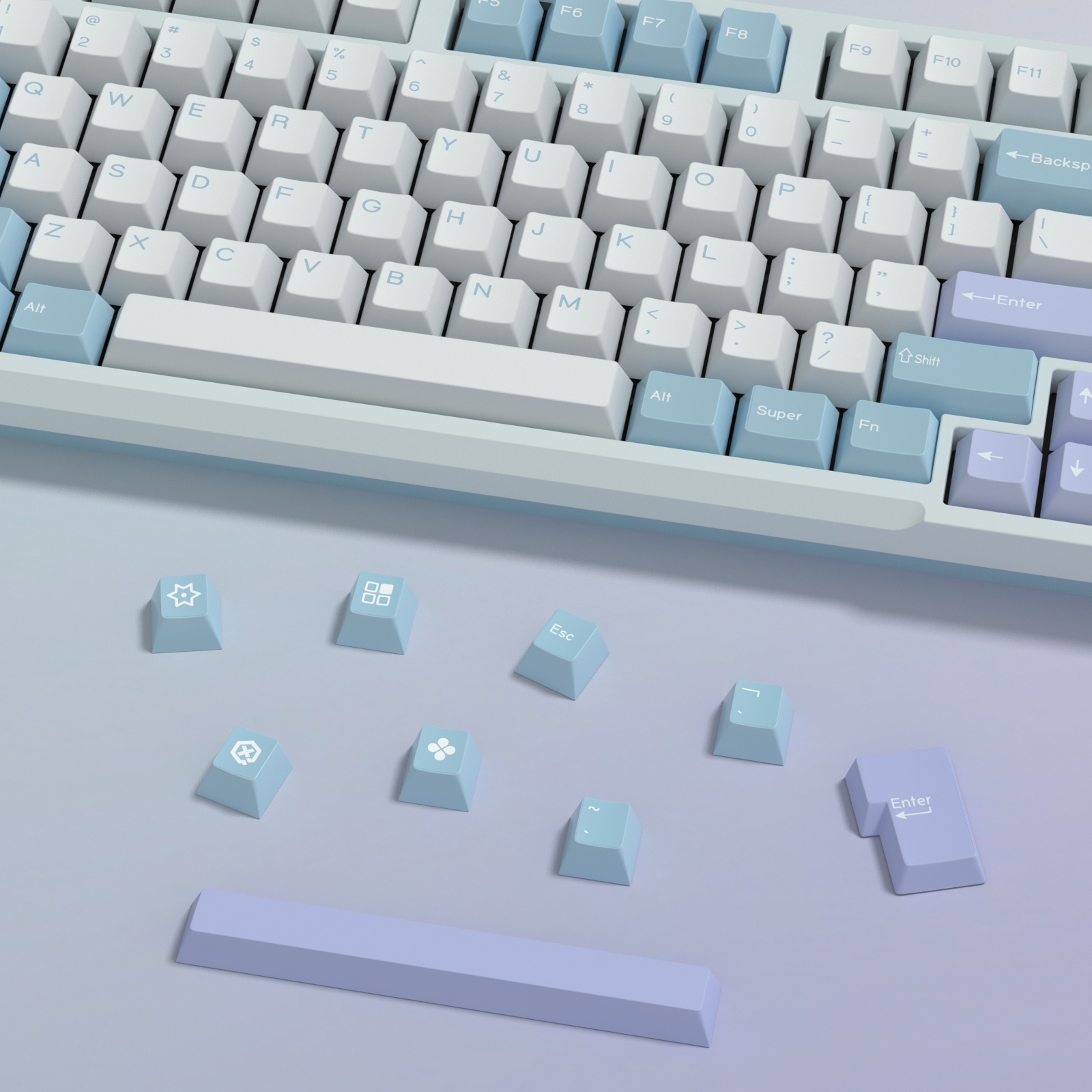 KBDiy GMK ภาพลวงตา Keycap โปรไ - Gaming Keyboard Extension บทวิจารณ์และราคา