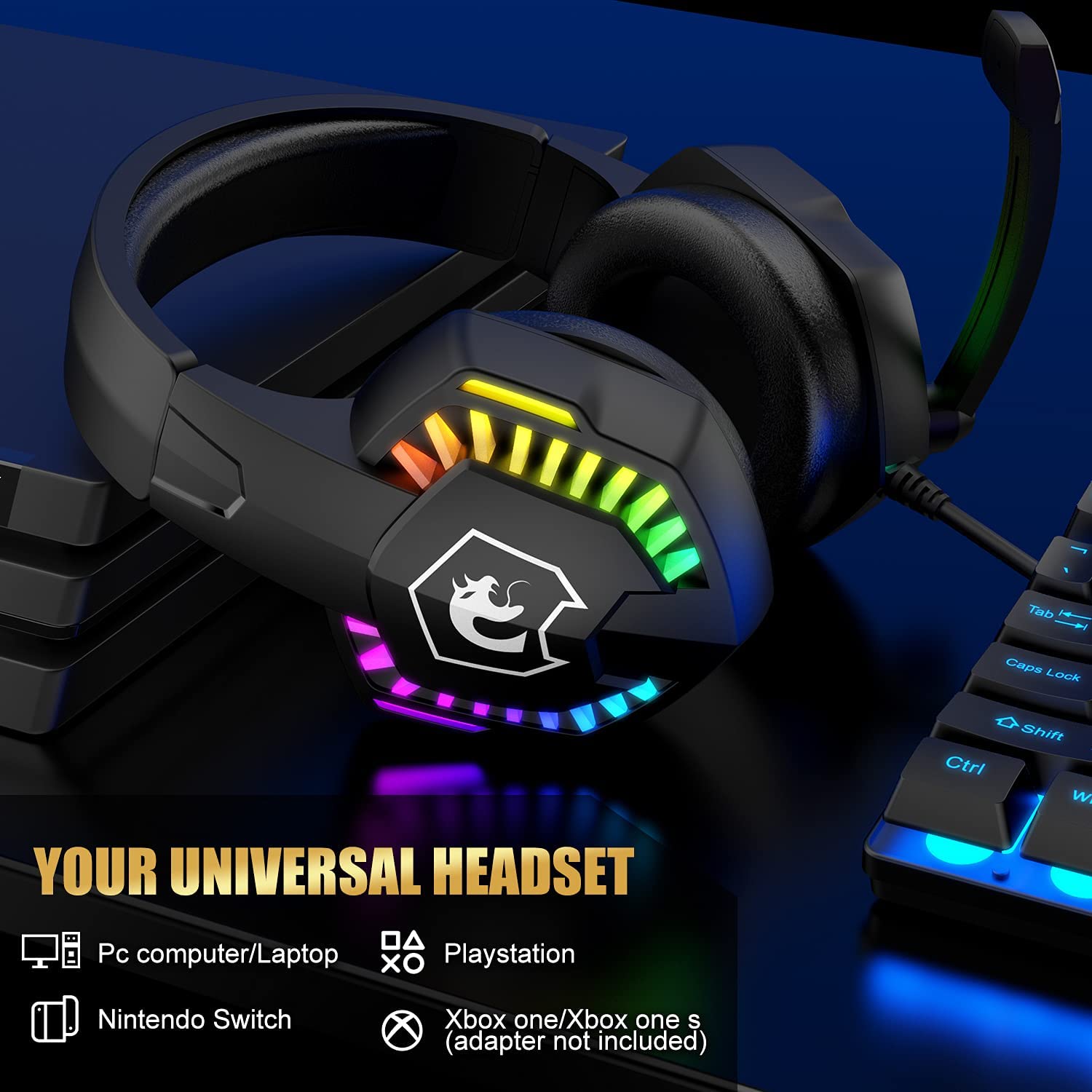 ชุดคอมโบเกมมิ่งแบบมีสาย MAMBAS - Gaming Keyboard Mouse And Headset Combo บทวิจารณ์และราคา