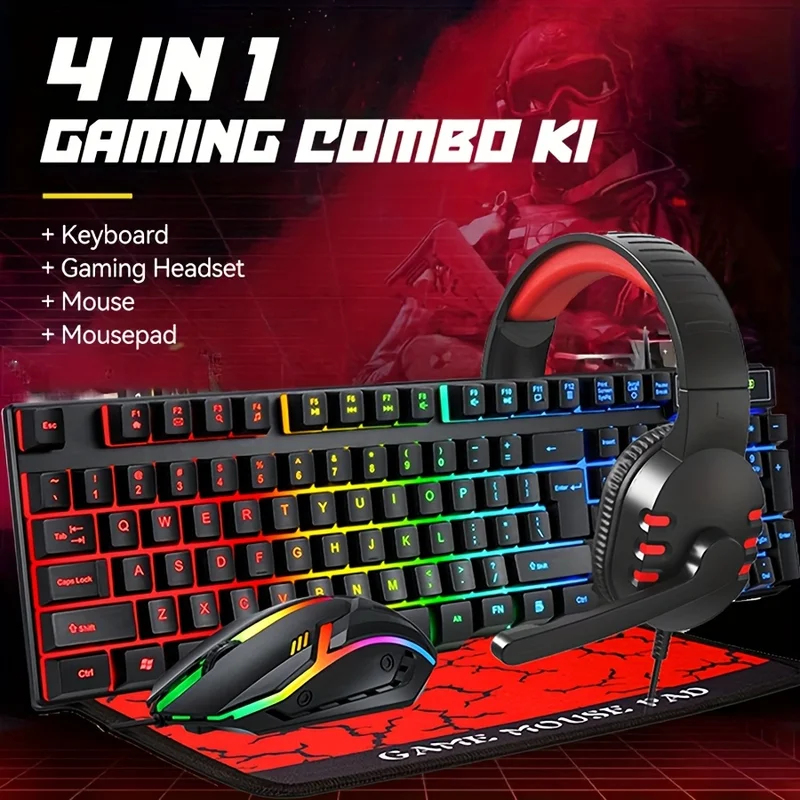 2026 ชุดคีย์บอร์ด เมาส์ แผ่นรอ - Gaming Keyboard Mouse And Headset Combo บทวิจารณ์และราคา