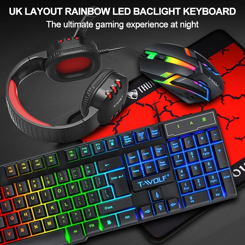 2026 ชุดคีย์บอร์ด เมาส์ แผ่นรอ - Gaming Keyboard Mouse And Headset Combo บทวิจารณ์และราคา