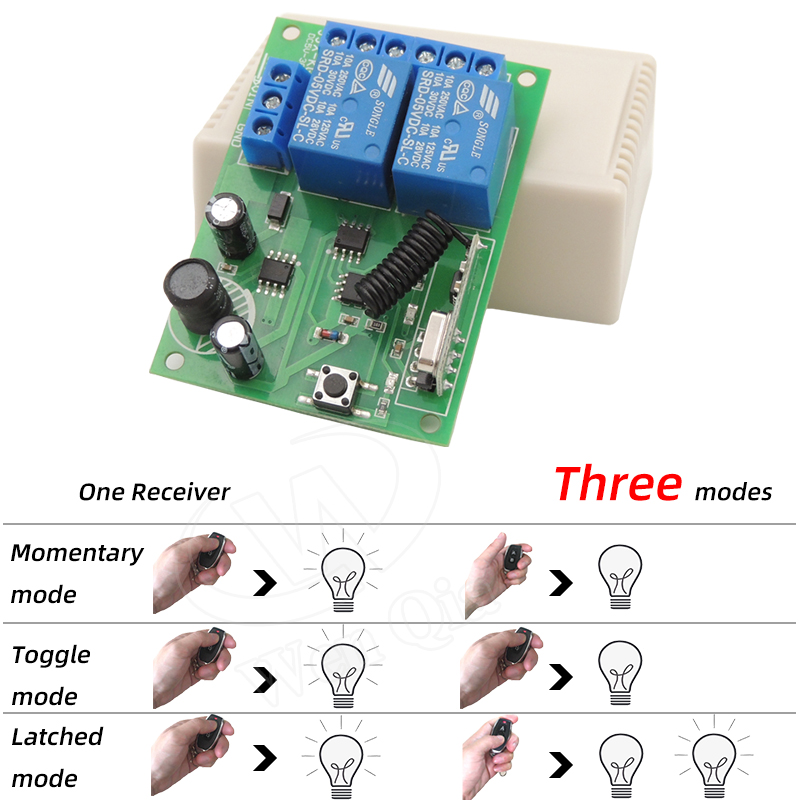 433MHz รีโมทคอนโทรลไร้สาย DC6V - Switch Opener Tool บทวิจารณ์และราคา